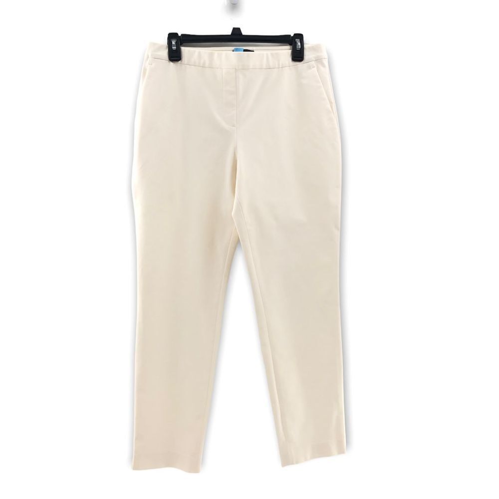 Theory Thaniel Approach Stretch Cropped Pants Ivory 10 - Picture 2 of 9